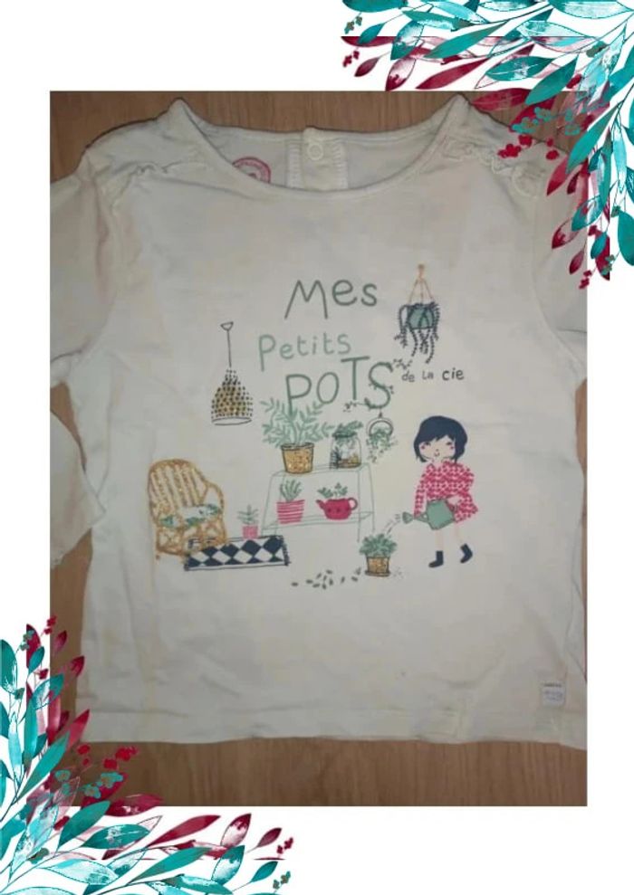 Tee shirt manches longues 3 ans fille - photo numéro 2