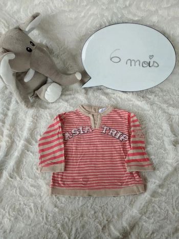 Polo tee shirt chemise manches longues Garçon 6 mois Asia Trip Mini Gang 100% coton