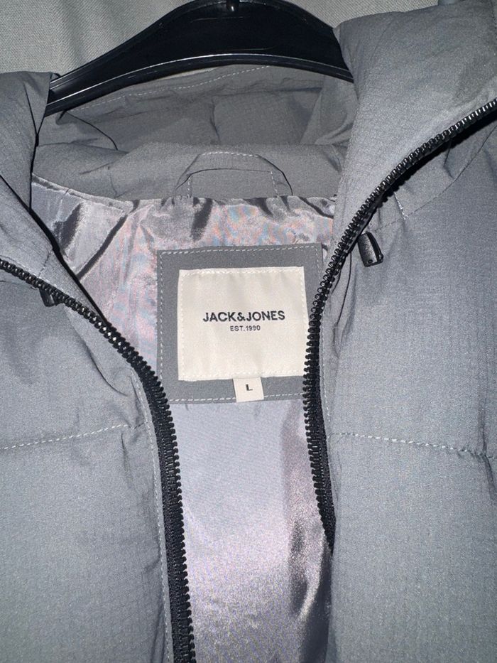 Doudoune grise à capuche Jack & Jones - photo numéro 4