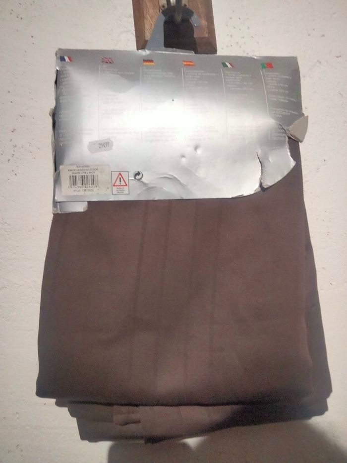 Rideau occultant double face brun 140x260 - photo numéro 4