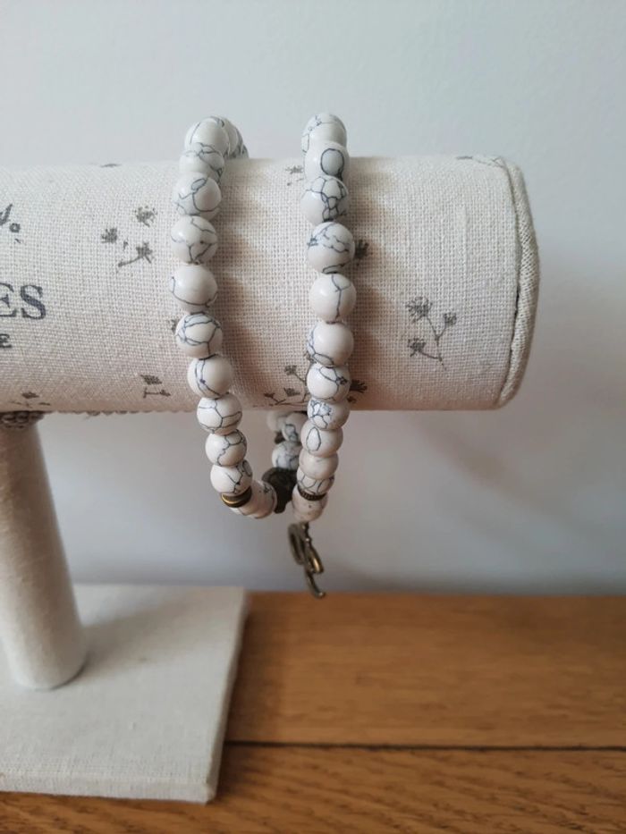 Bracelet en pierre naturelle howlite