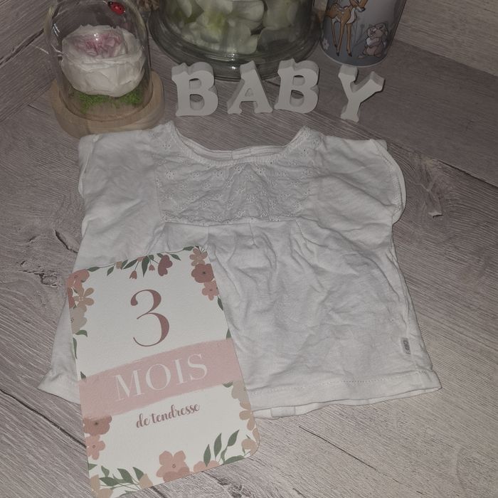 T-shirt manches courtes 3 mois obaibi
