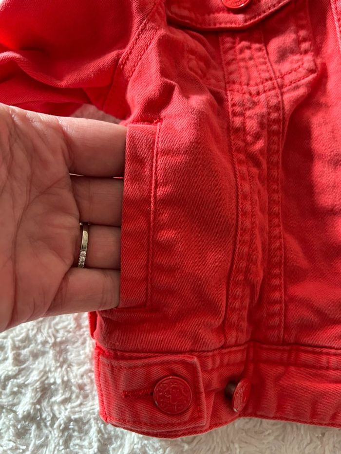 Veste en jean rouge dpam 3 ans - photo numéro 9