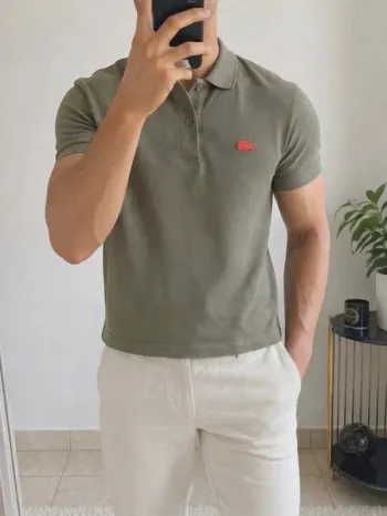 🔥 Polo Lacoste LIVE kaki – classique revisité & stylé - Taille XS