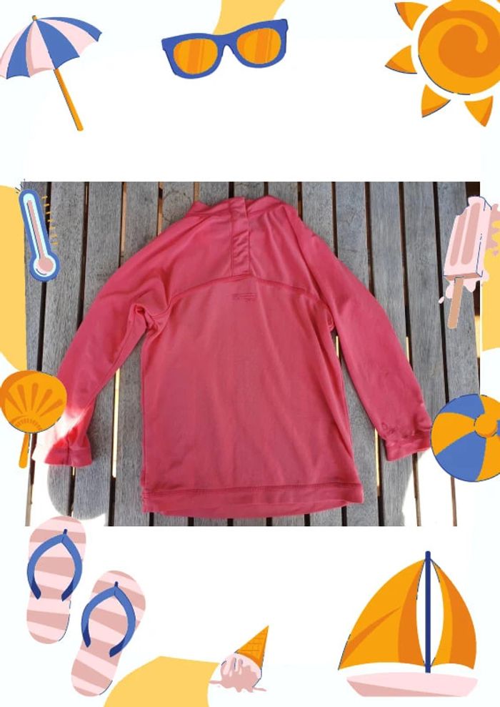 Tee shirt rose manches longues tribord decathlon fille taille 18 mois - photo numéro 6