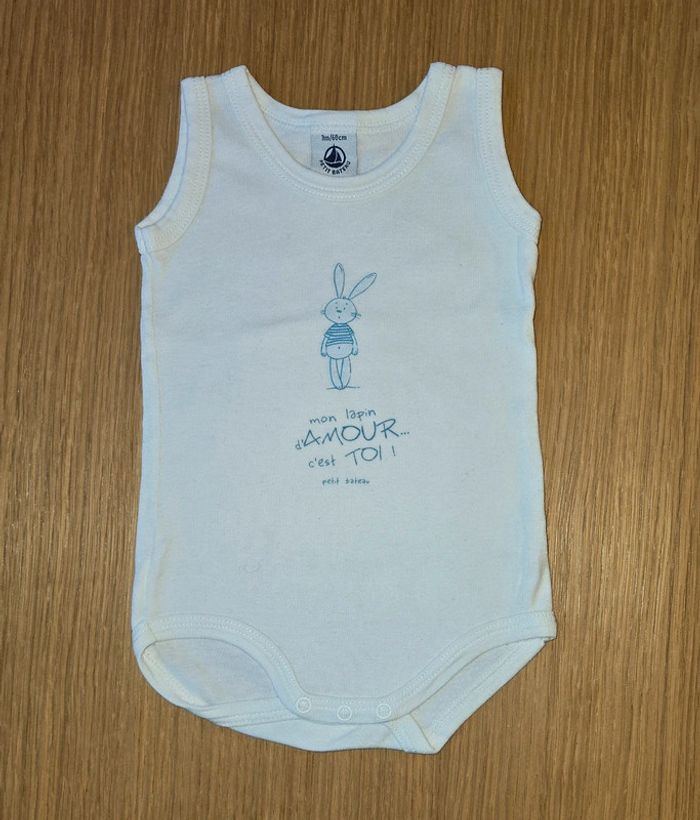 Body débardeur lapin Petit Bateau 3 mois