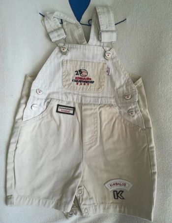 Salopette courte 6 mois garçon