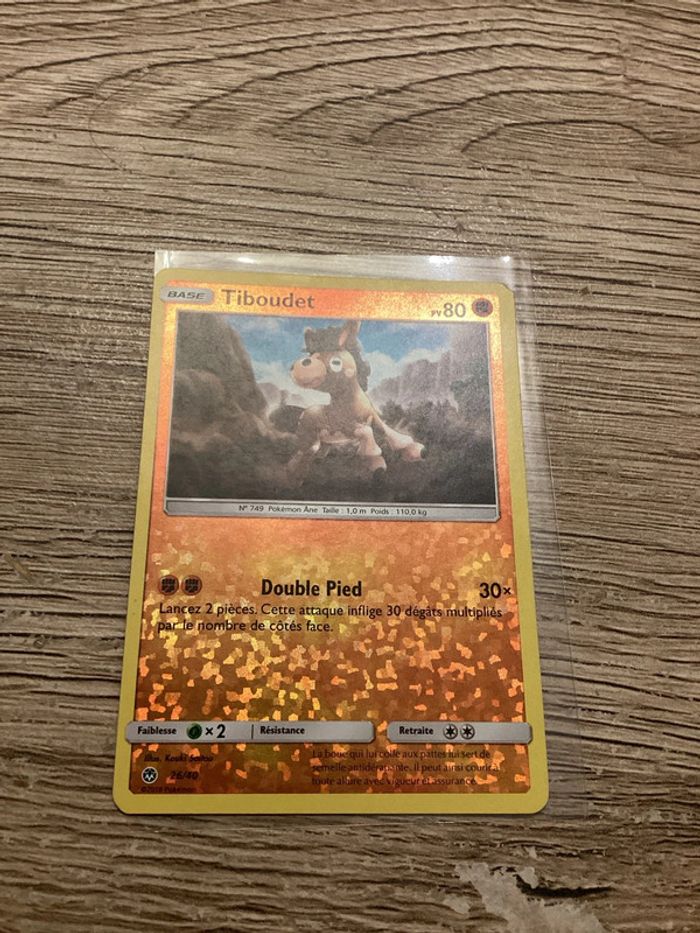 carte Pokémon tiboudet reverse 26/40  Macdo 2018