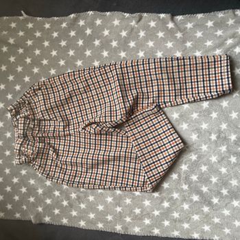 Pantalon taille haute à carreaux