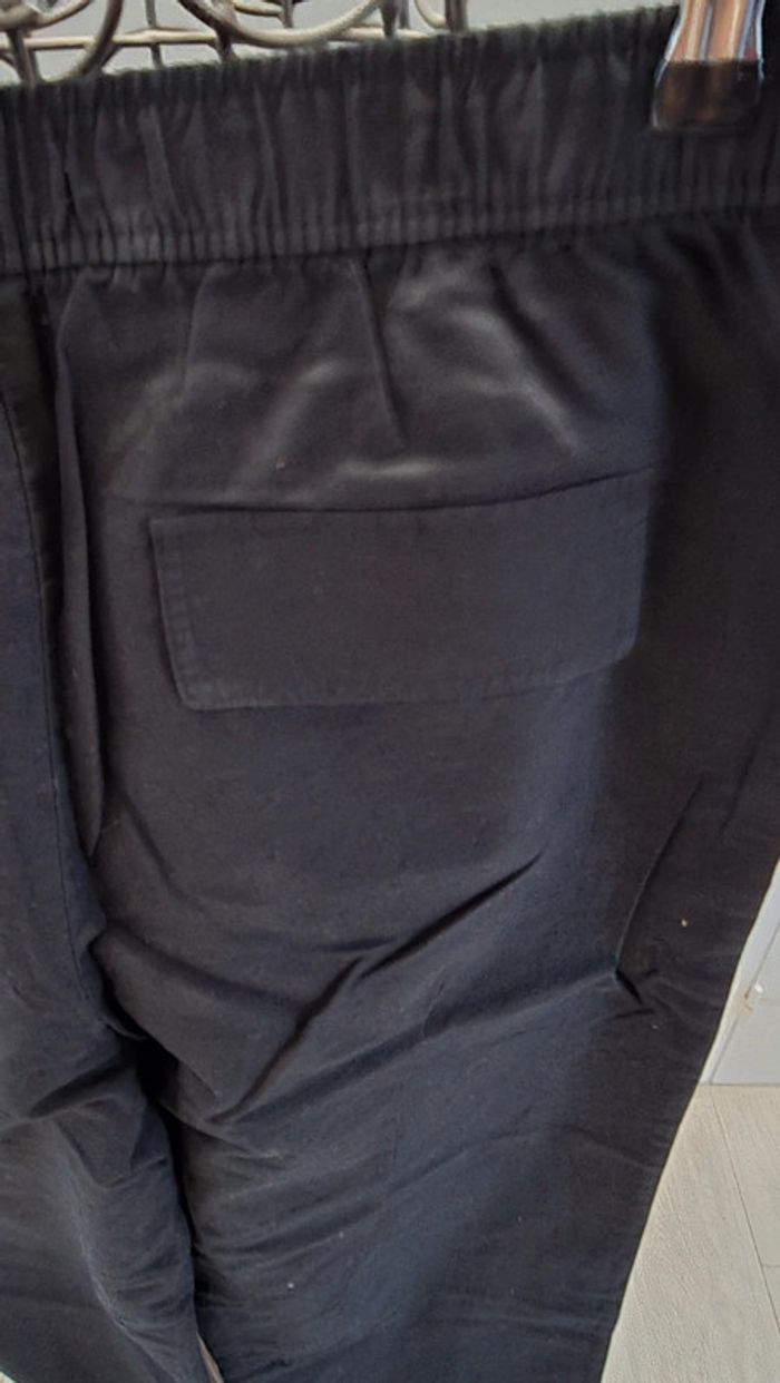 Pantalon noir avec lin Zara - photo numéro 3