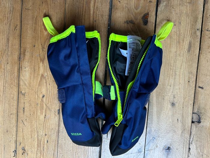 Gants moufles bleu marine et jaune fluo 3-4 ans Wedze Decathlon - photo numéro 5