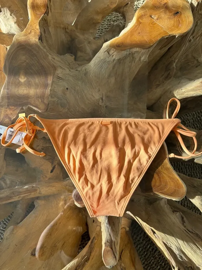 Bas de maillot de bain Roxy femme orange clair ficelles - photo numéro 3