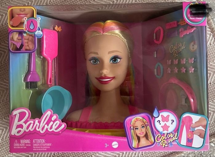 Tête à coiffer Barbie Color Reveal – Neuve 💇‍♀️✨