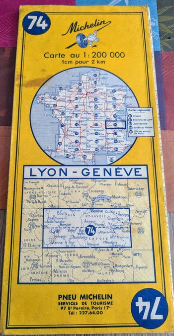 Carte Michelin lyon geneve