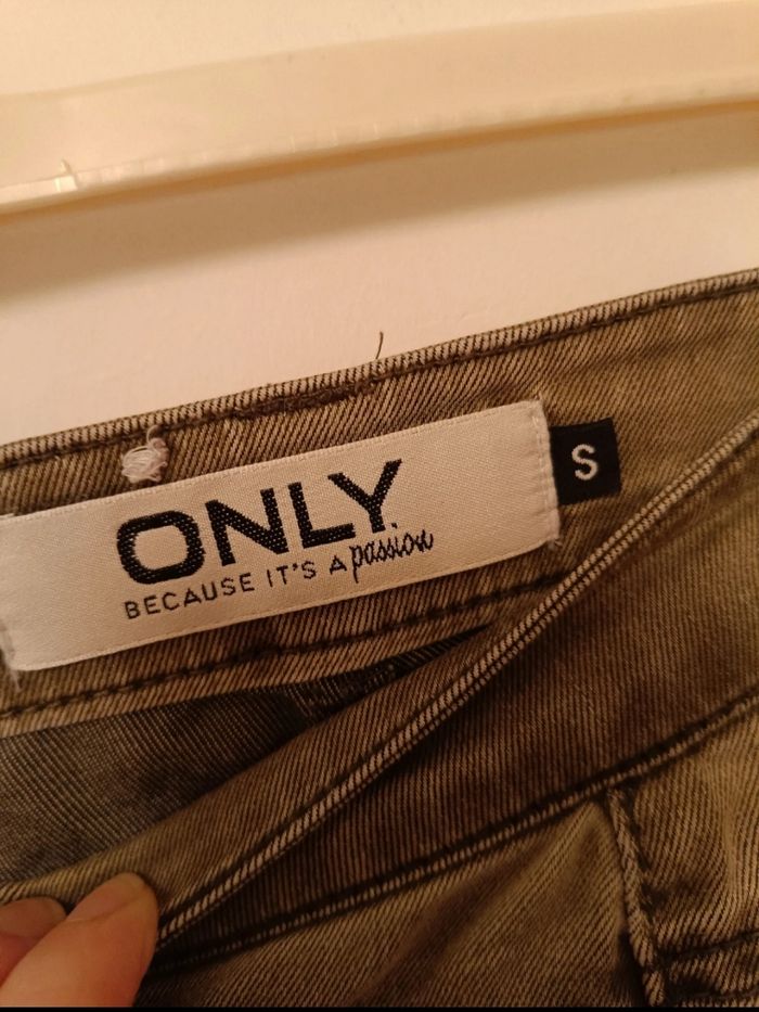 Pantalon Vert Kaki ONLY  Taille S (36)  Coupe Ajustée - photo numéro 3
