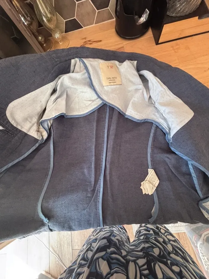 Blazer en lin bleu jean clair • Zara • 11/12 ans - photo numéro 12