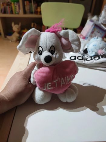 Peluche souris je taime