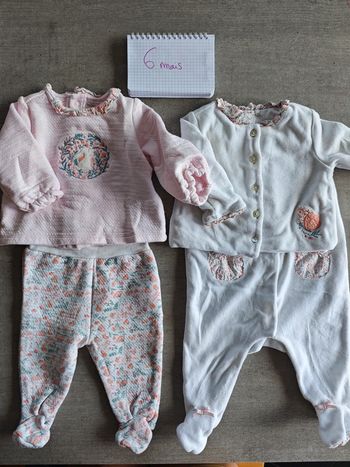 Lot 2 pyjamas bébé fille