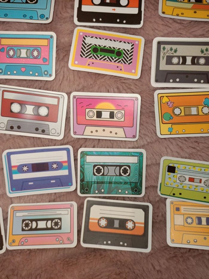 23 stickers de cassettes audio neufs - photo numéro 4
