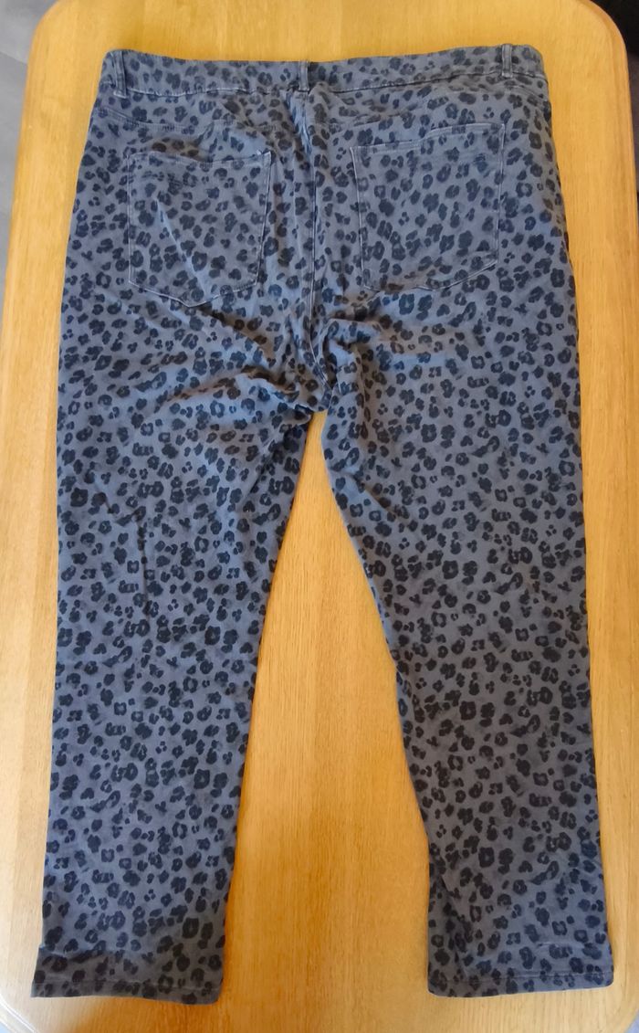 🌺 Pantalon léopard - aspect velours doux - In Extenso - T48 🌺 - photo numéro 6