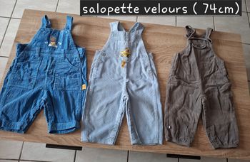 Lot  salopettes ( 74cm)