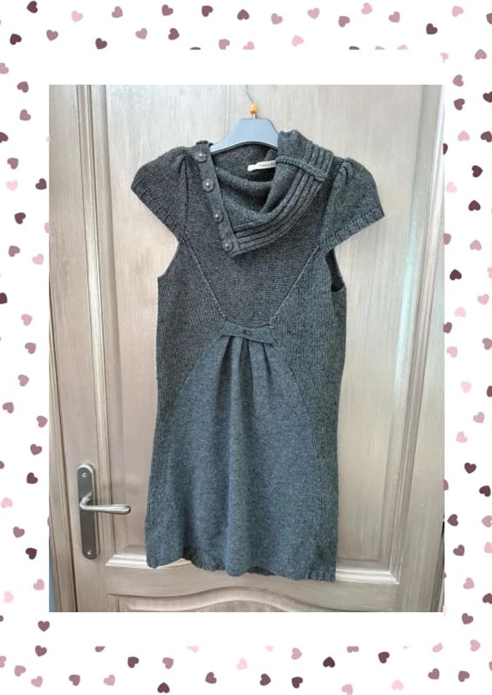 Robe en laine IKKS taille S grise - photo numéro 2