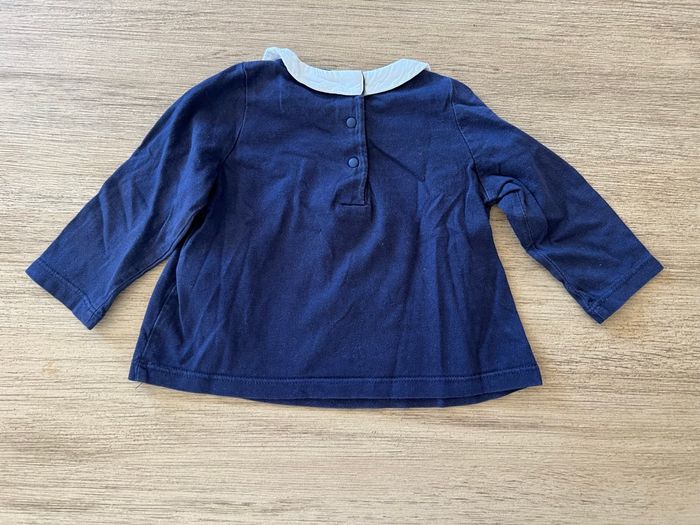 Ensemble teeshirt manches longues et gilet 6 mois - photo numéro 3