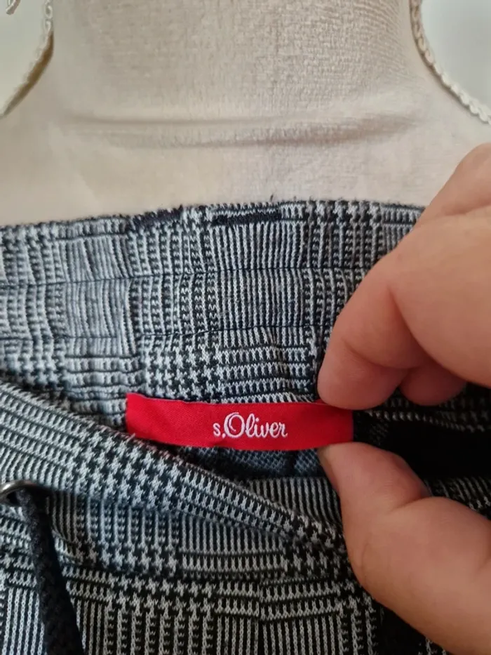 Pantalon jogging s oliver a carreaux prince de galle taille 46 - photo numéro 4