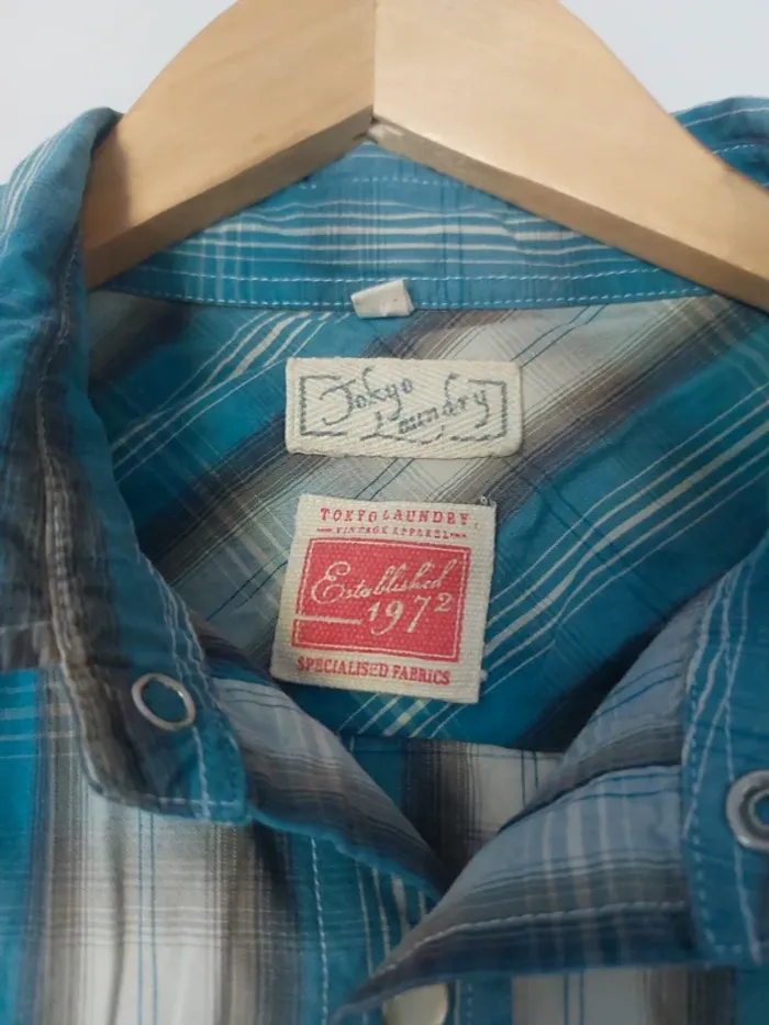 Chemise à carreaux manches longues - photo numéro 2