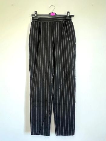 Pantalon taille haute à rayures Pimkie noir et blanc