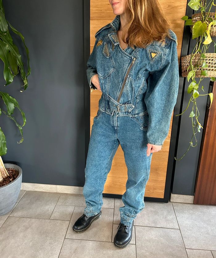 Ensemble en jean vintage années 80s - photo numéro 11