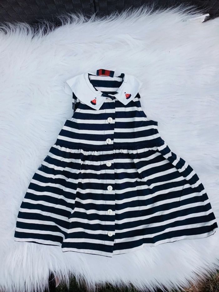 Robe marinière vintage 1 an-74cm N*0260
