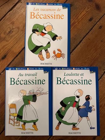 Lot de 3 livres Bécassine anciens vintage bibliothèque Hachette des petits je lis tout seul bleu