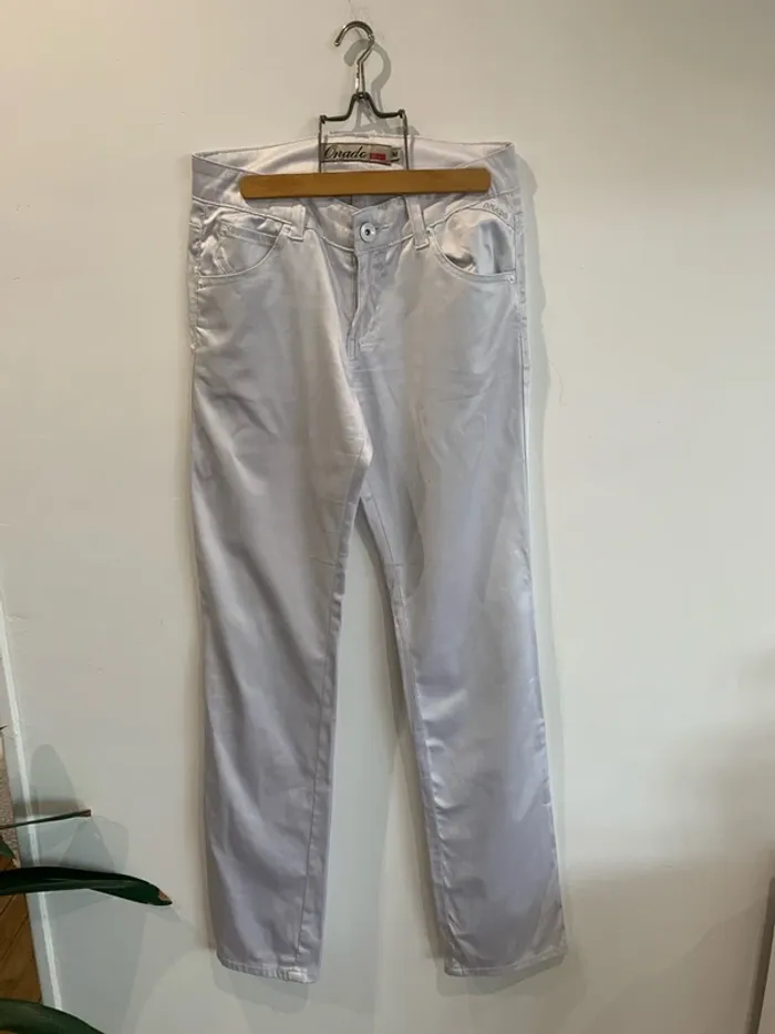 Pantalon droit blanc