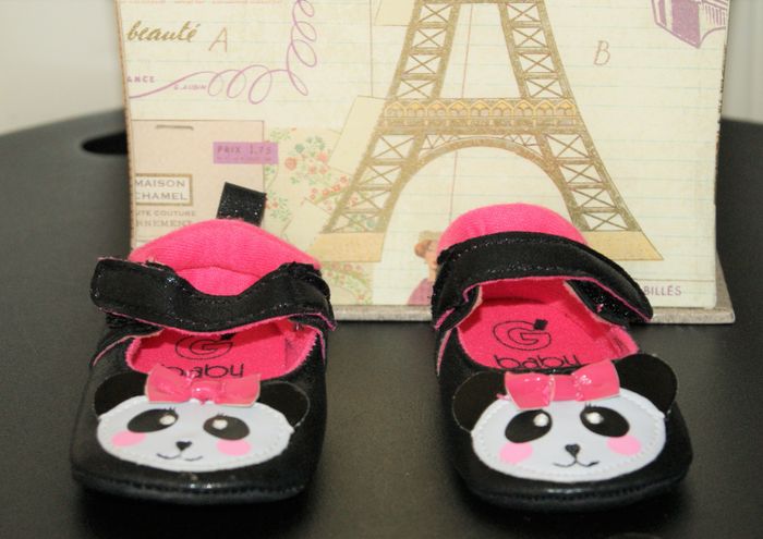 🐼 Ballerines bébé fille – 6 mois – souples – motif panda - photo numéro 2
