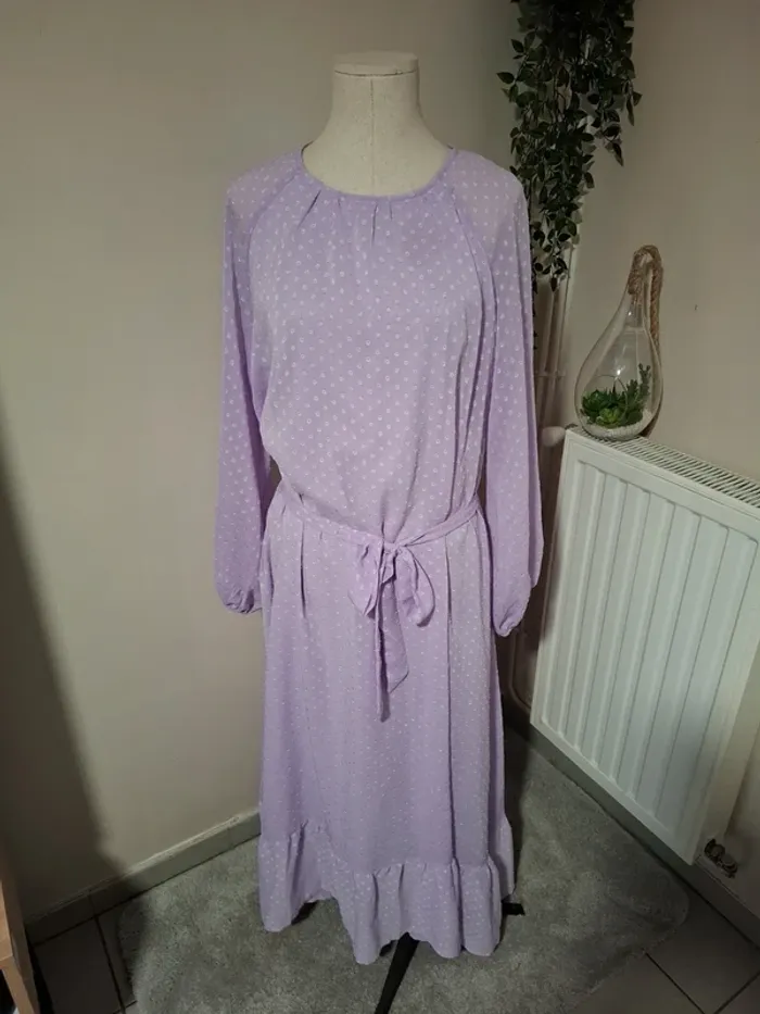 Longue robe legere lilas