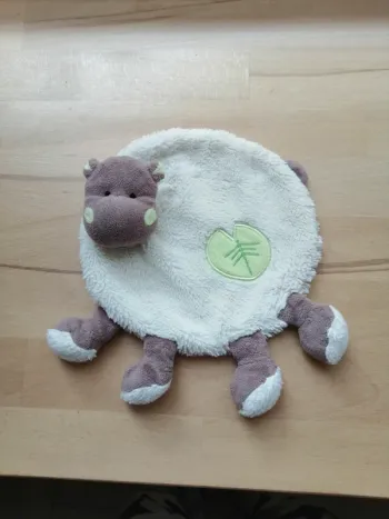 Baby'Nat doudou Basile l'hippo beige, marron