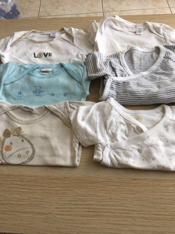 Lot de 6 bodies manches courtes