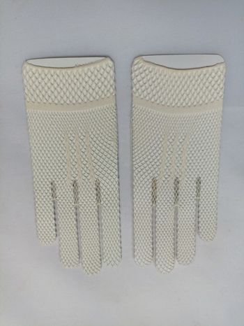 Gants résille ivoire