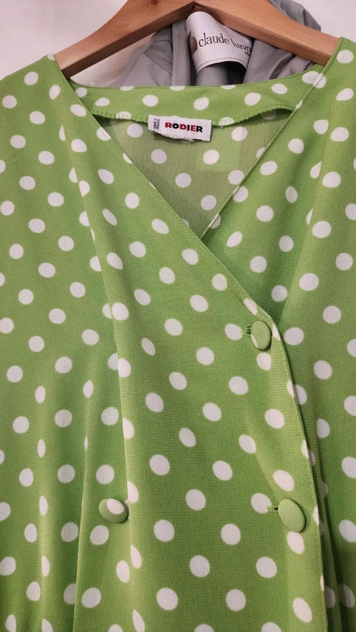 Superbe robe à pois fluide Rodier - photo numéro 6