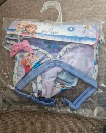 Maillot de bain bikini la reine des neiges 2 ans neuf 