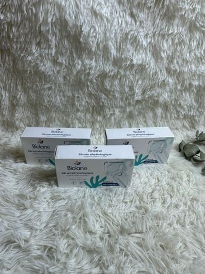 Lot de 3 paquets de sérum physiologique Biolane