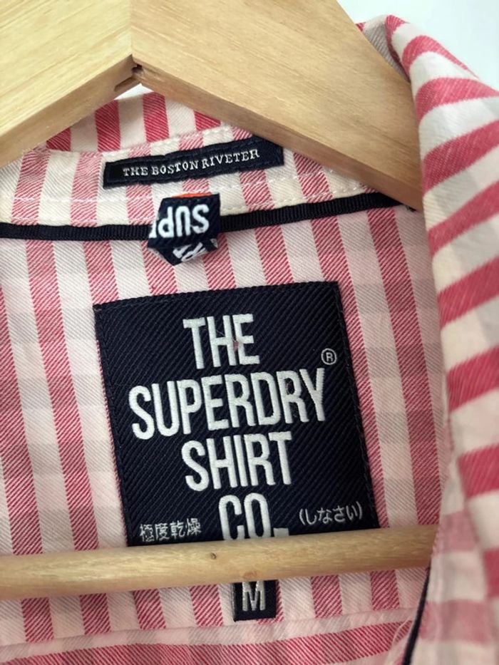 Chemise rouge à carreaux superdry taille M - photo numéro 2