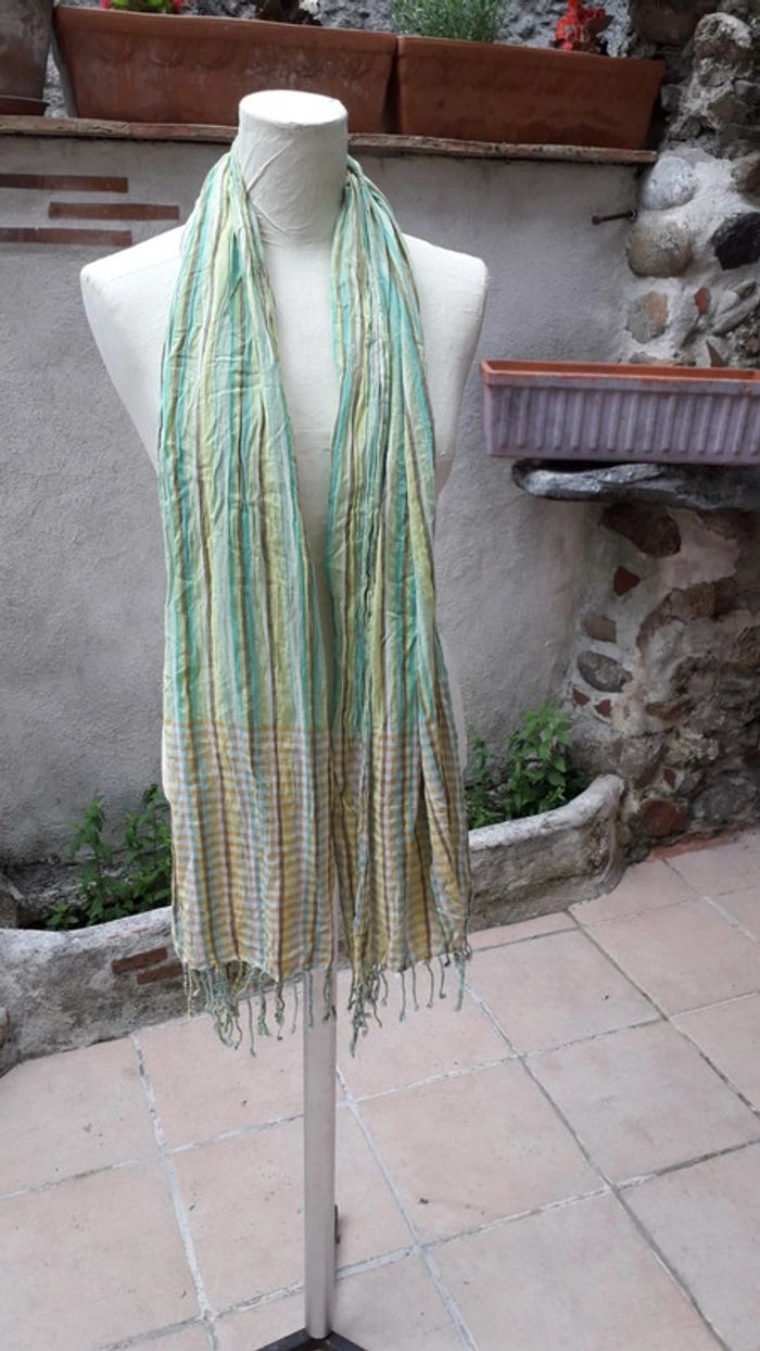 Foulard rectangulaire coton léger couleurs pastels