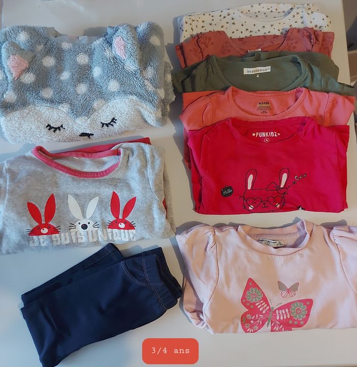 Lot vêtements 3/4 ans fille