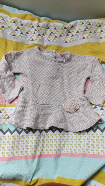 Pull chic ivoire et doré 12 mois Orchestra