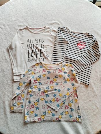 Lot 3 Tshirts manches longues Lupilu 4 ans