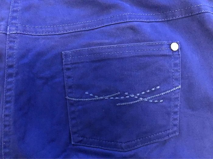 AN56- Pantalon bleu forme jean T 48 (48-50) peu porté - photo numéro 9