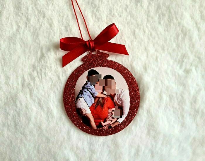 Boule de Noël avec photo personnalisée
