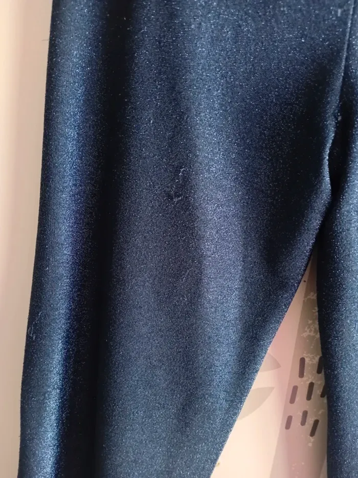 Pantalon fluide léger marine pailleté - photo numéro 4